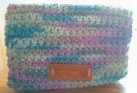 Carteira de crochet lilás e azul (feito à mão) - Nova