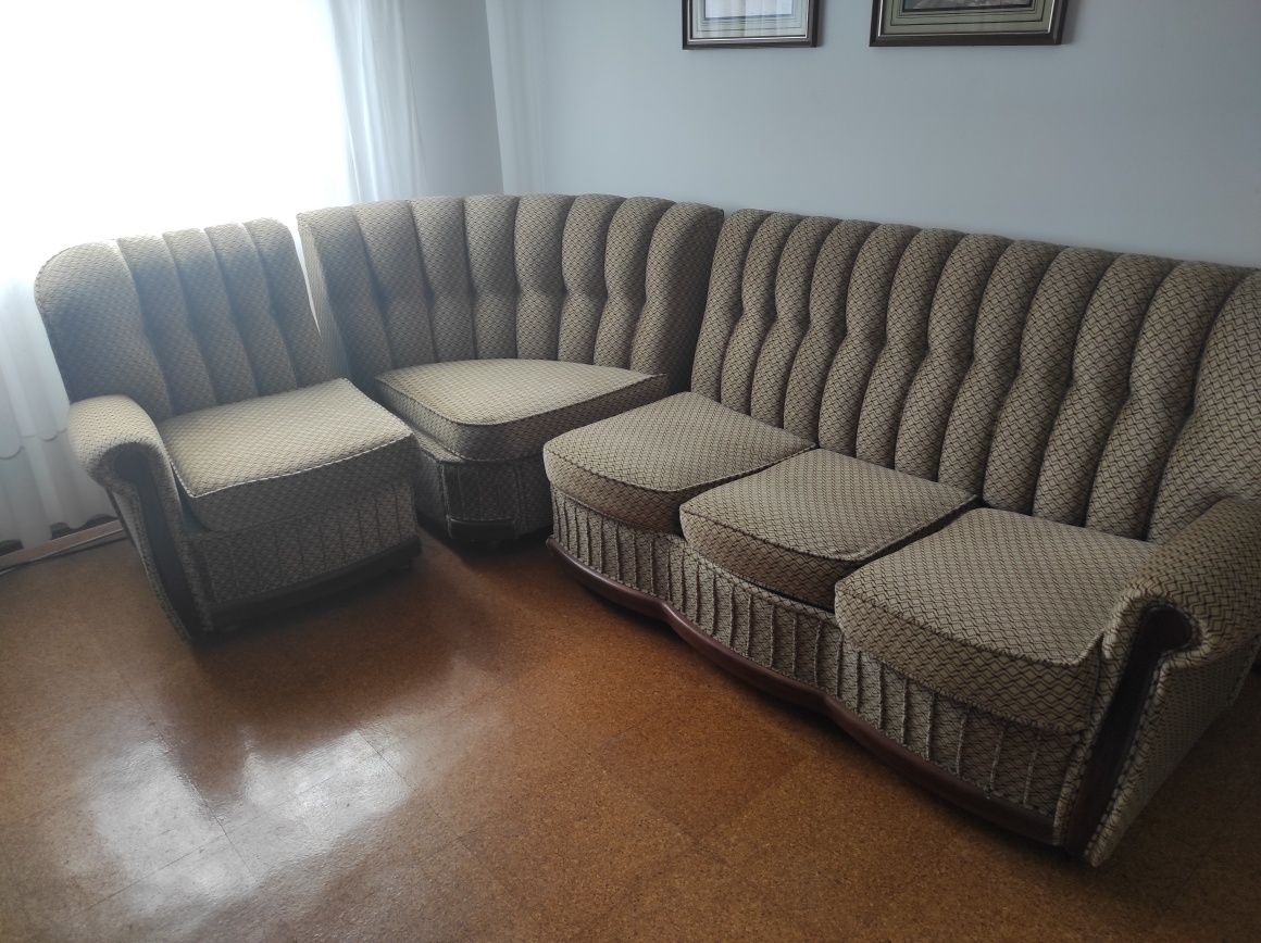 Sofá cama de canto modular