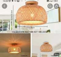 Lampa rattanowa boho