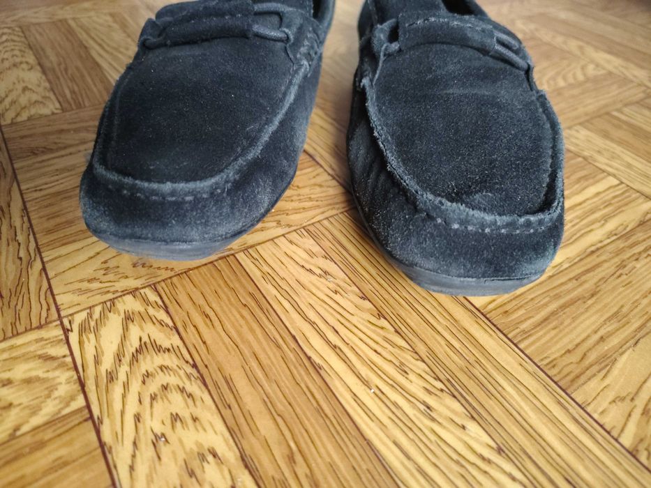 Чоловічі мокасини шкіряні шкіра замша 41 туфлі
