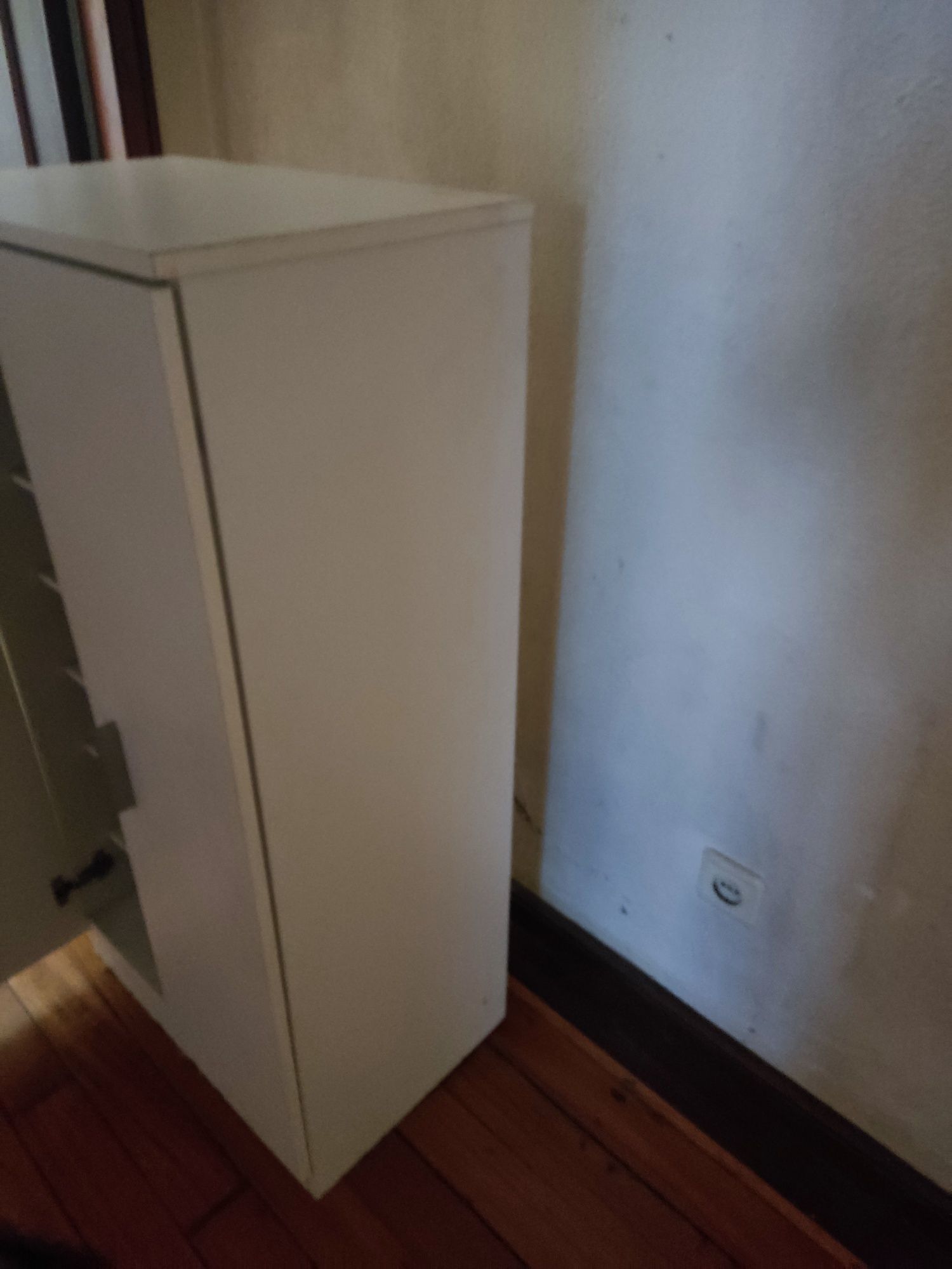 Armário branco de arrumação com duas portas