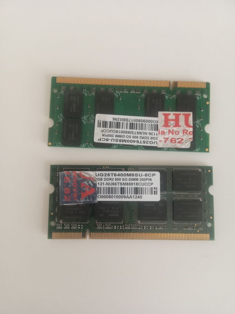Memoria RAM Unigen 2GB DDR2-800 UG25T6400M8SU-8CP SODIMM PC2-6400