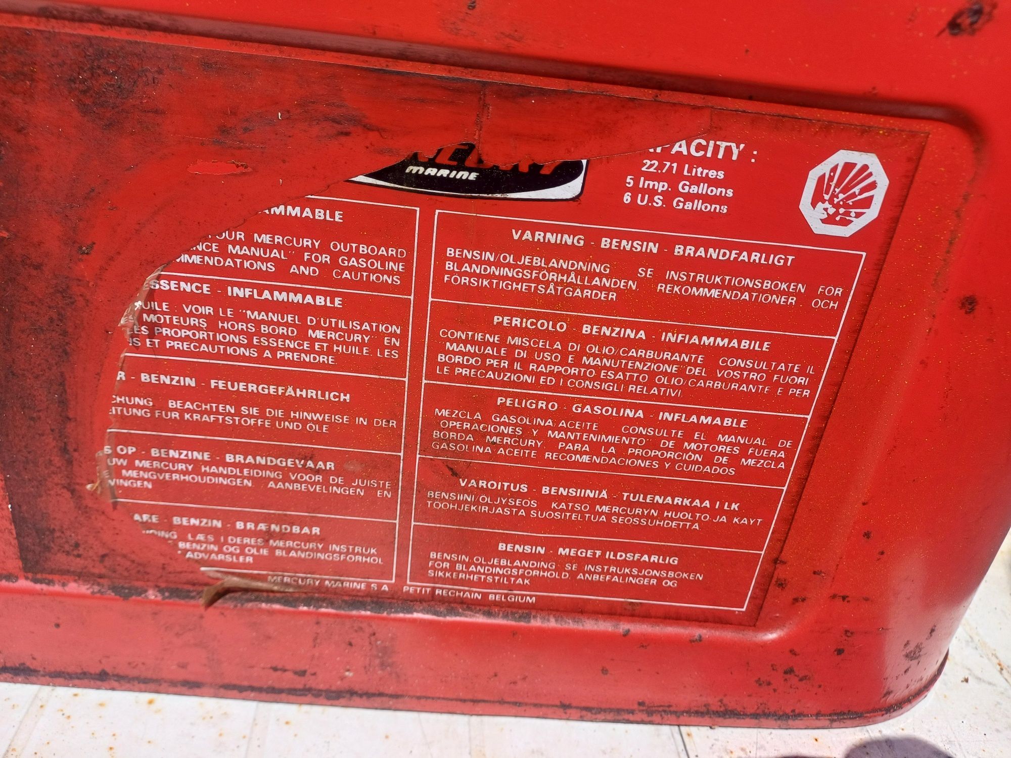 Depósito gasolina para barco