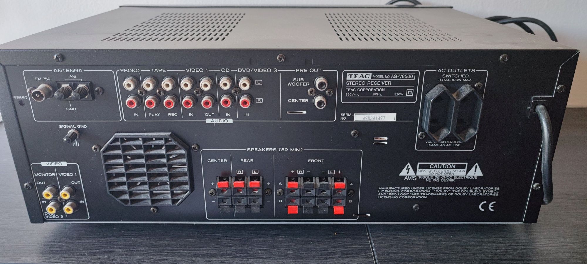 Audio/Video Surround Receiver Dolby Surround Pro Logic TEAC  AG-V8500