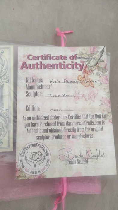 He's Asleep lalka silikon partial Reborn