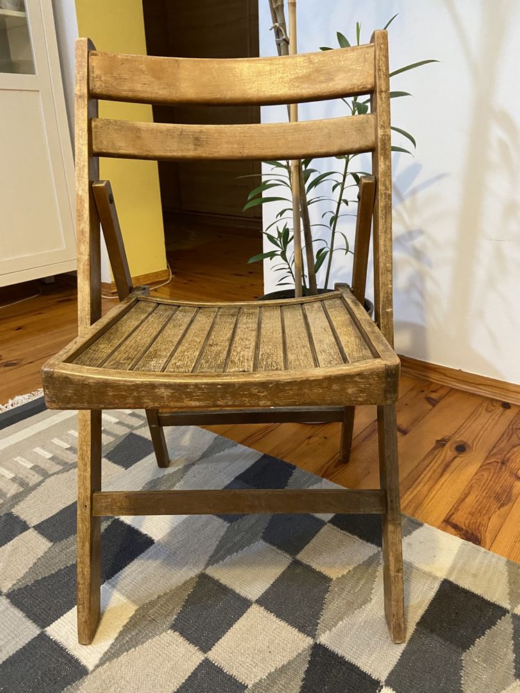 Krzesło drewniane rozkładane