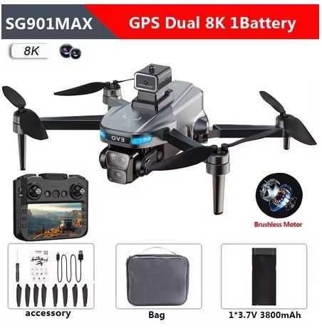 Dron z kamerą SG901 MAX GPS duży ekran sterujący