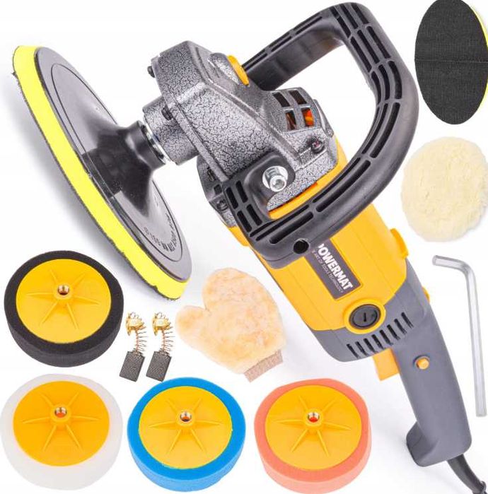 Polerka SAMOCHODOWA Do Lakieru 2600W 4x Gąbka Regulowana Profesjonalna