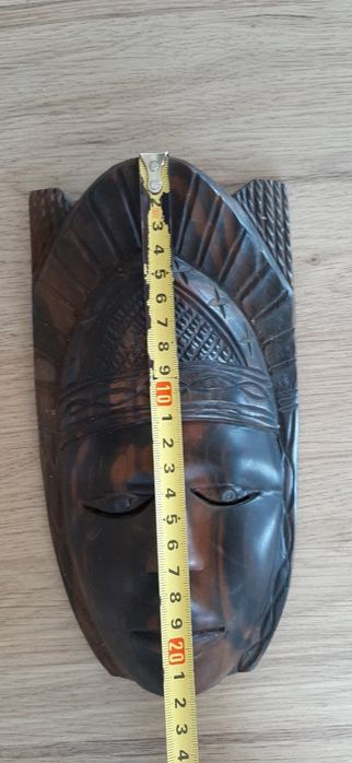 Drewniana Maska płaskorzeźba etniczna prezent