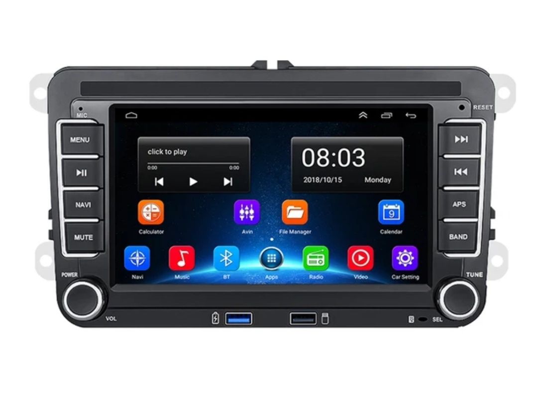 Radio 2 DIN Android VW 7" ou 9" Golf/Passat/Polo/Seat/Sirocco/Bora