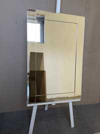 Dekoracyjne lustro 90 x 60 w ramie lustrzanej promocyjna cena szklarz