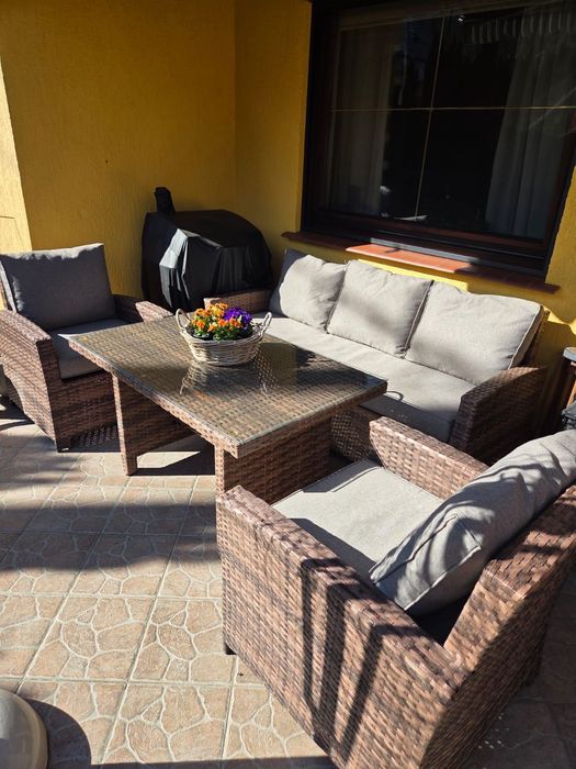 Meble ogrodowe technorattan Parma Apetito 5 brąz Garden Point