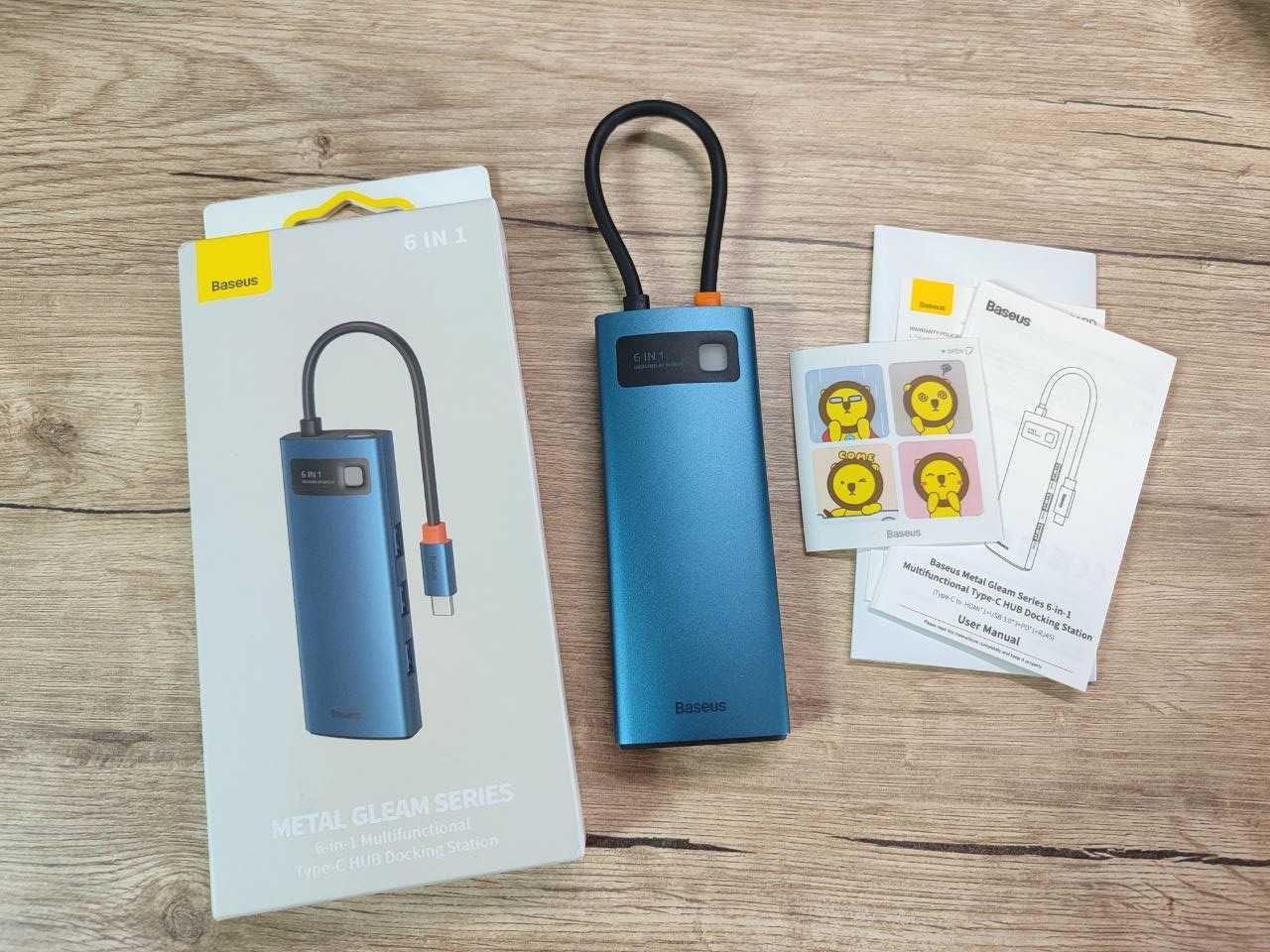 USB-hub Baseus адаптер хаб для mackbook HDMI VGA док станція 6в1 8в1