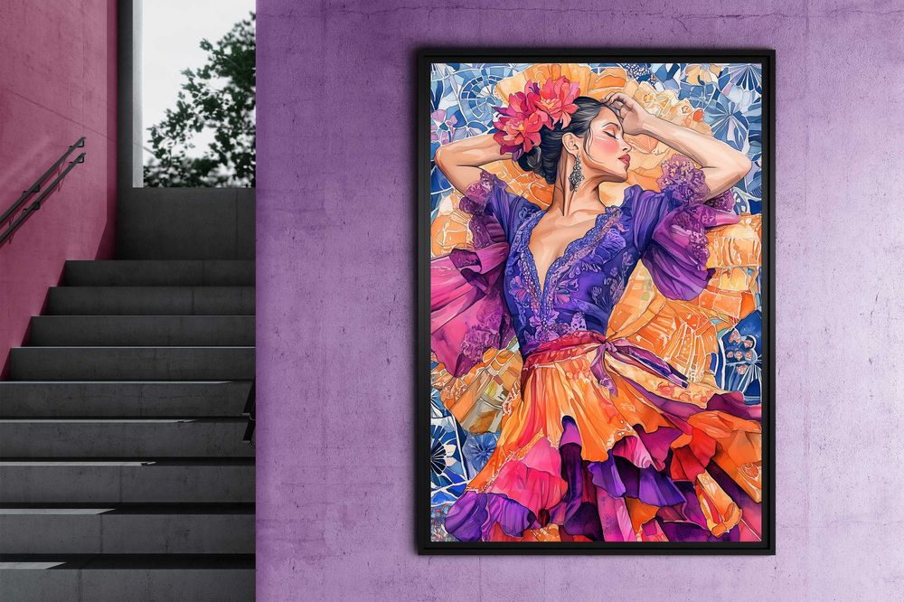 Tancerka Flamenko - grafika na plakacie na A3