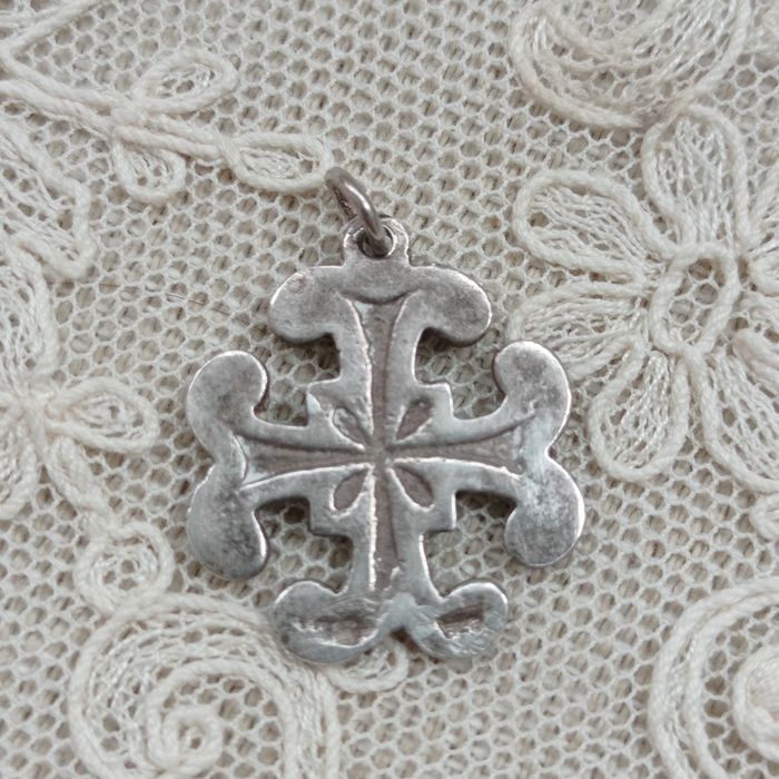 Серебряный византийский крест