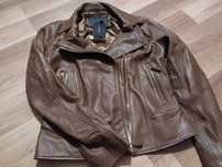 Skórzana kurtka biker Massimo Dutti