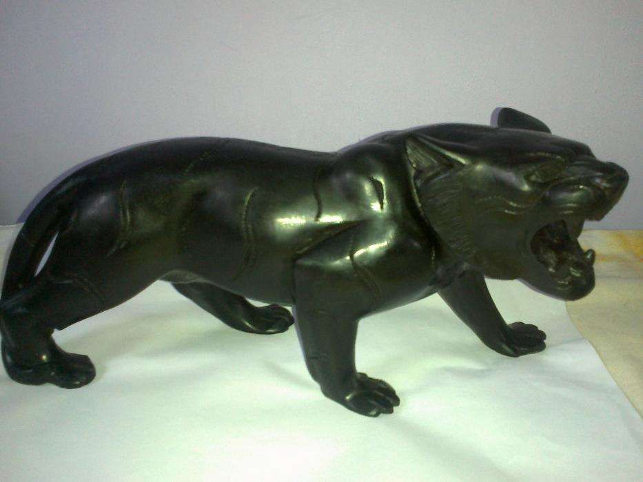 Статуэтка сувенир ручная работа из черного камня африканская Пантера