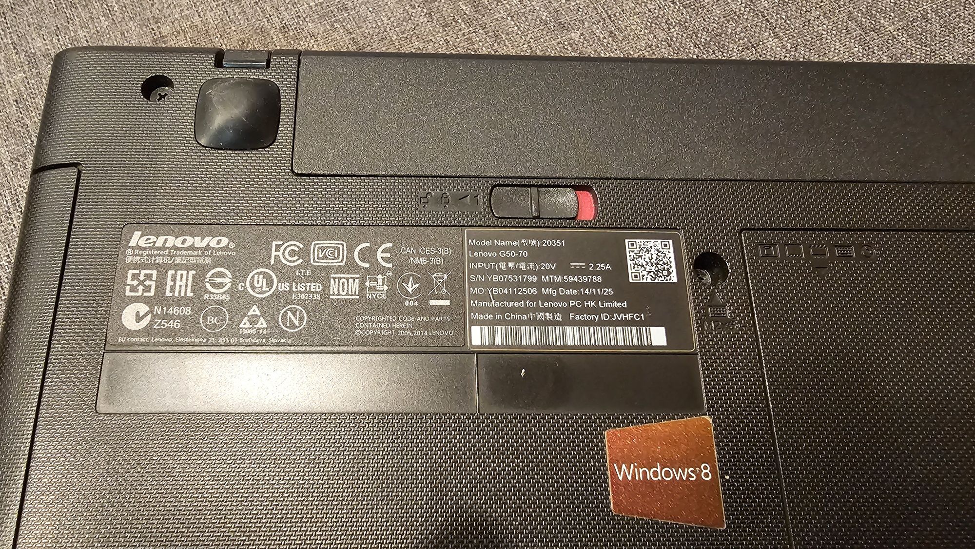 Laptop Lenovo G50-70 i5-4210U 8GB RAM SSD 15,6 cala