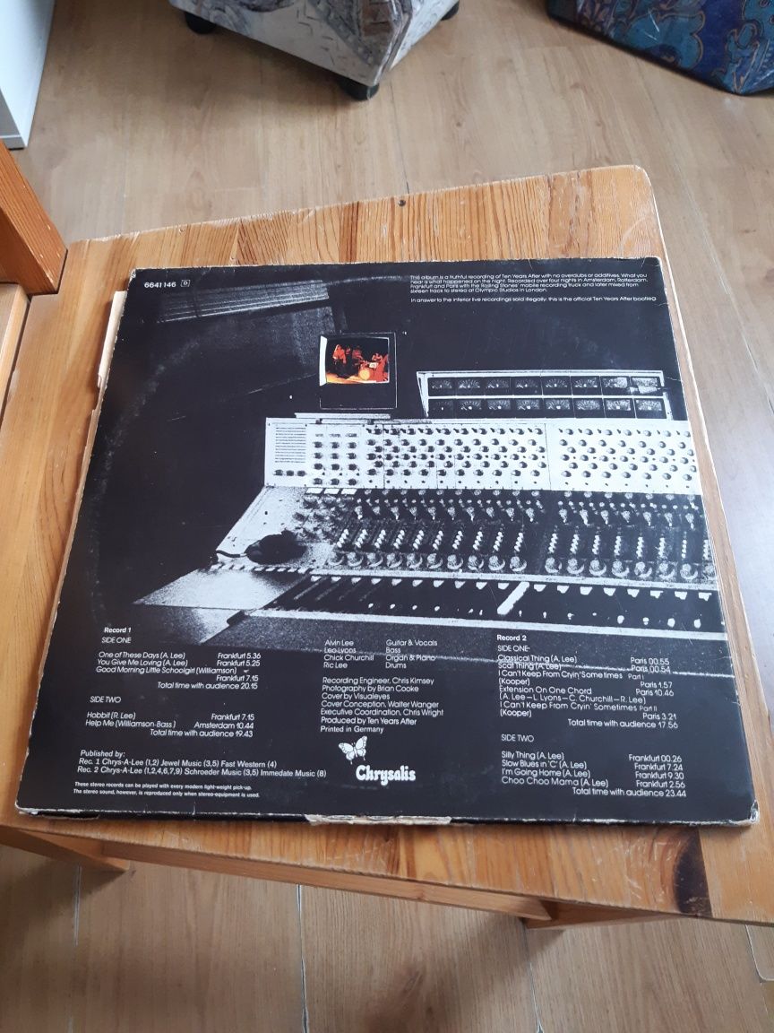 Winyl 2x " Ten Years After , Recorded Live " Chrysalis