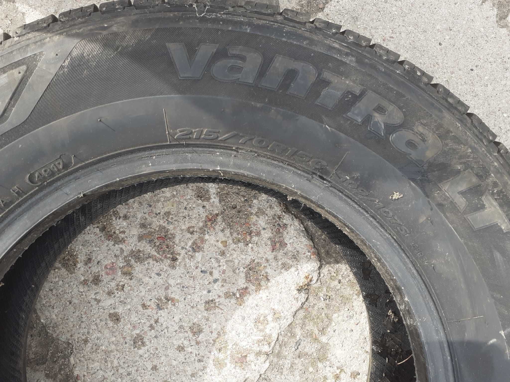4x używane opony letnie 215/70 R15C Hankook 3mm - możliwy montaż