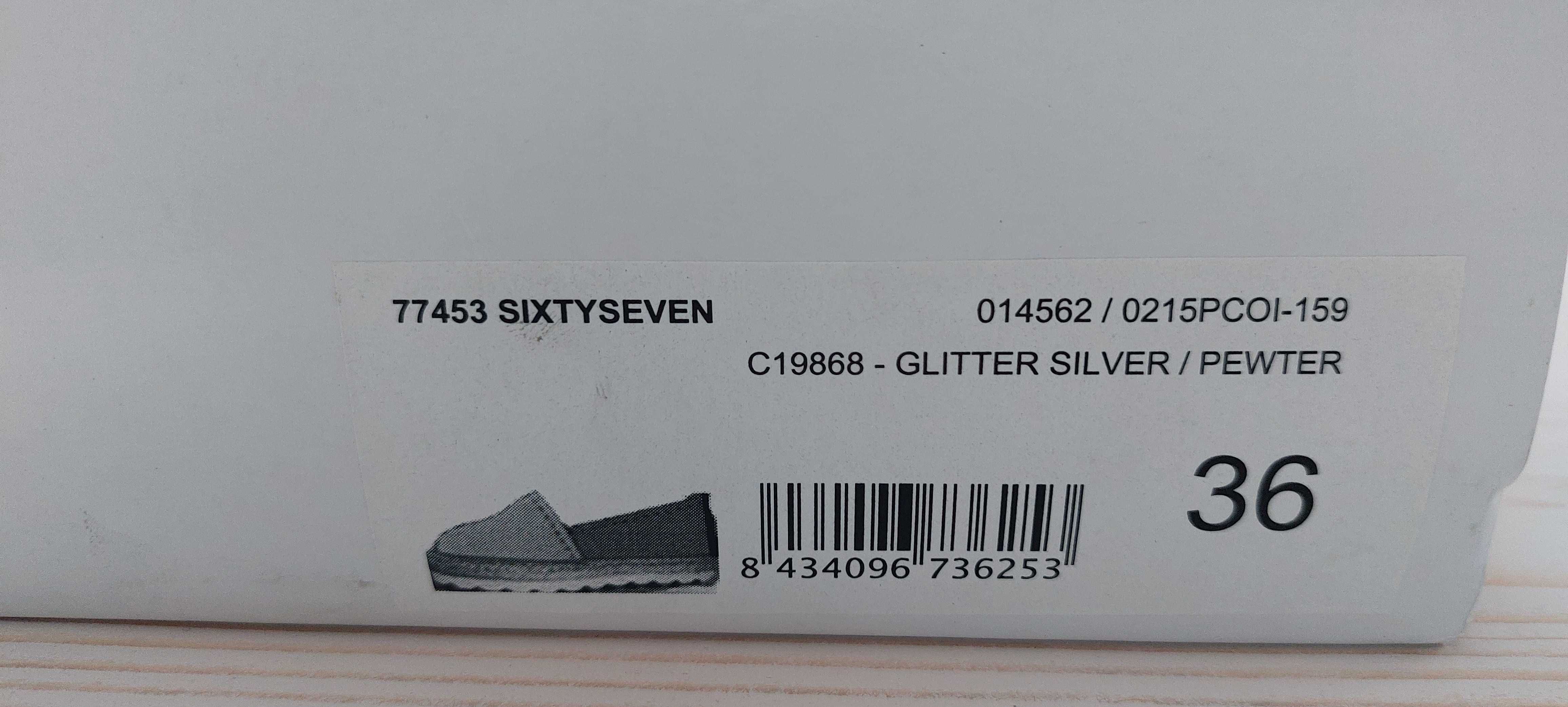 Alpercatas prateadas, marca Sixtyseven NOVAS