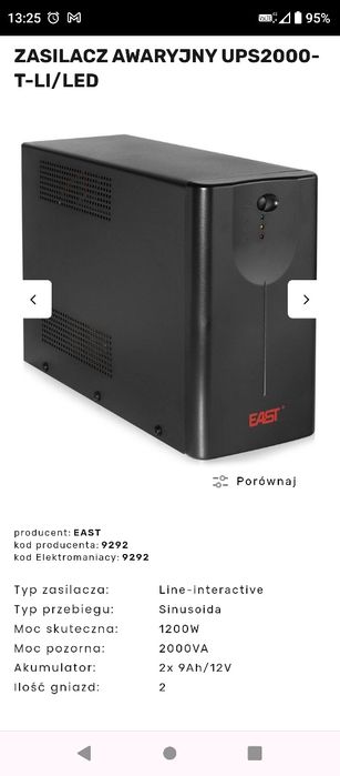 EAST Zasilacz awaryjny UPS 

ww