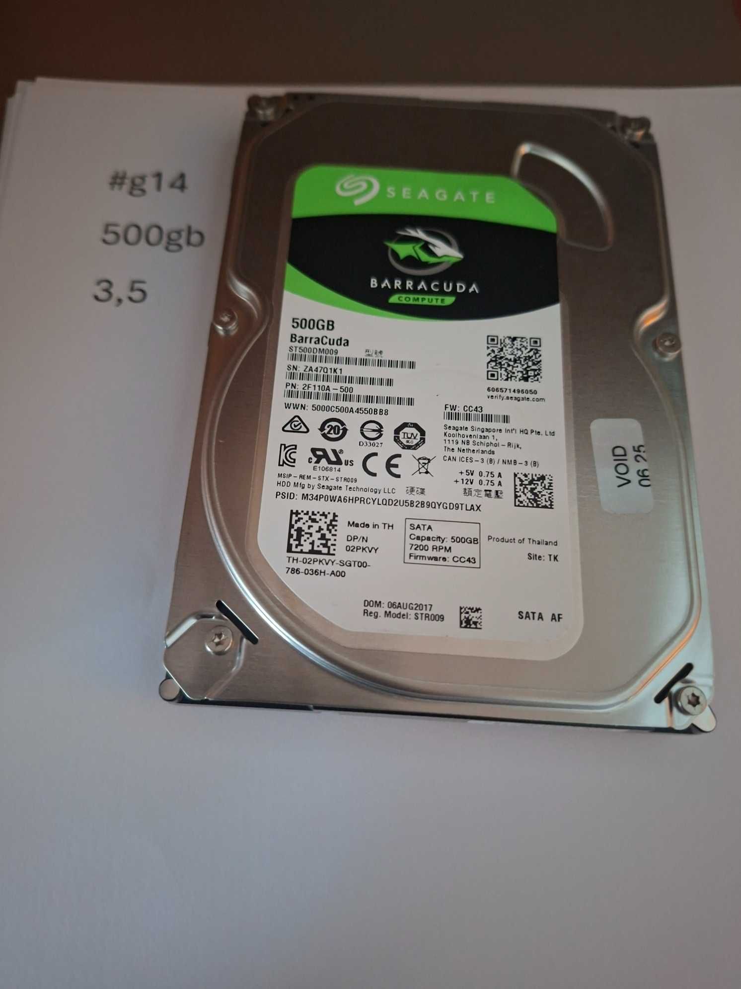 dysk twardy 500gb 3,5 sprawny #g14