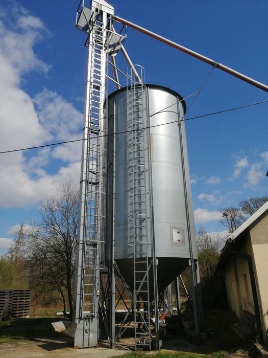 Silos zbożowy 80t lejowy ocynk stan bdb