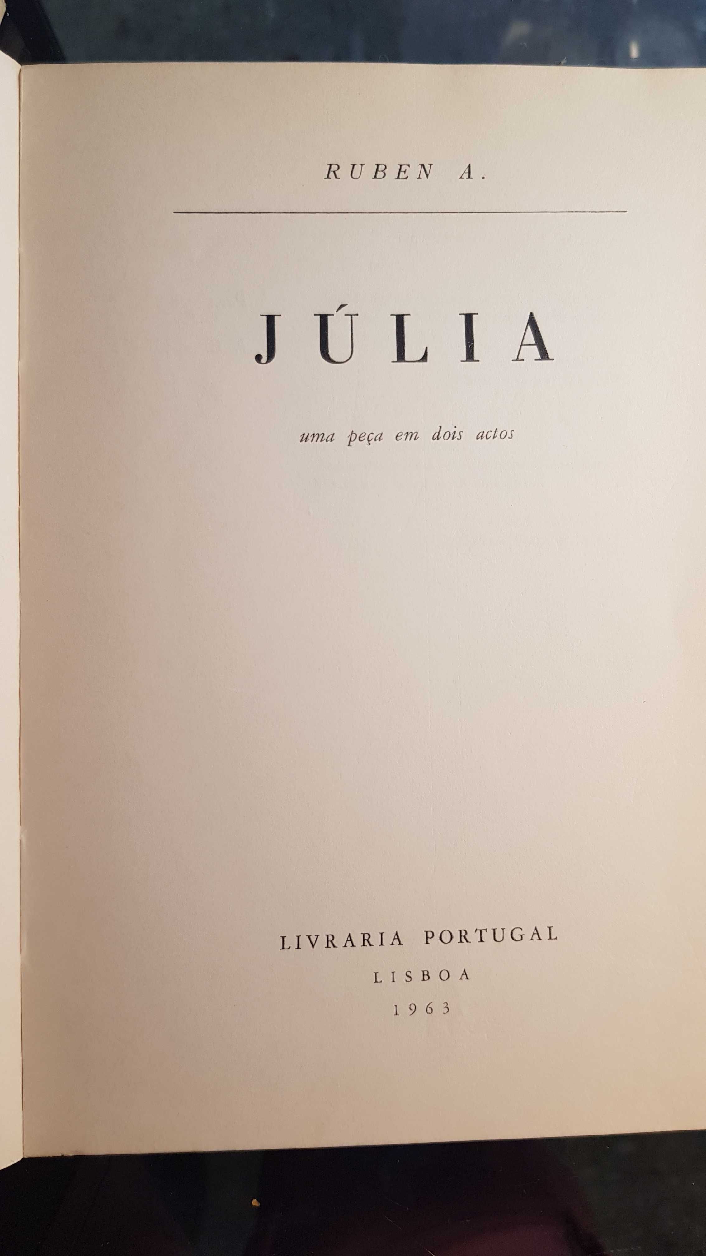 livro Júlia por Ruben A. Assinado CORES FOI VENDIDO