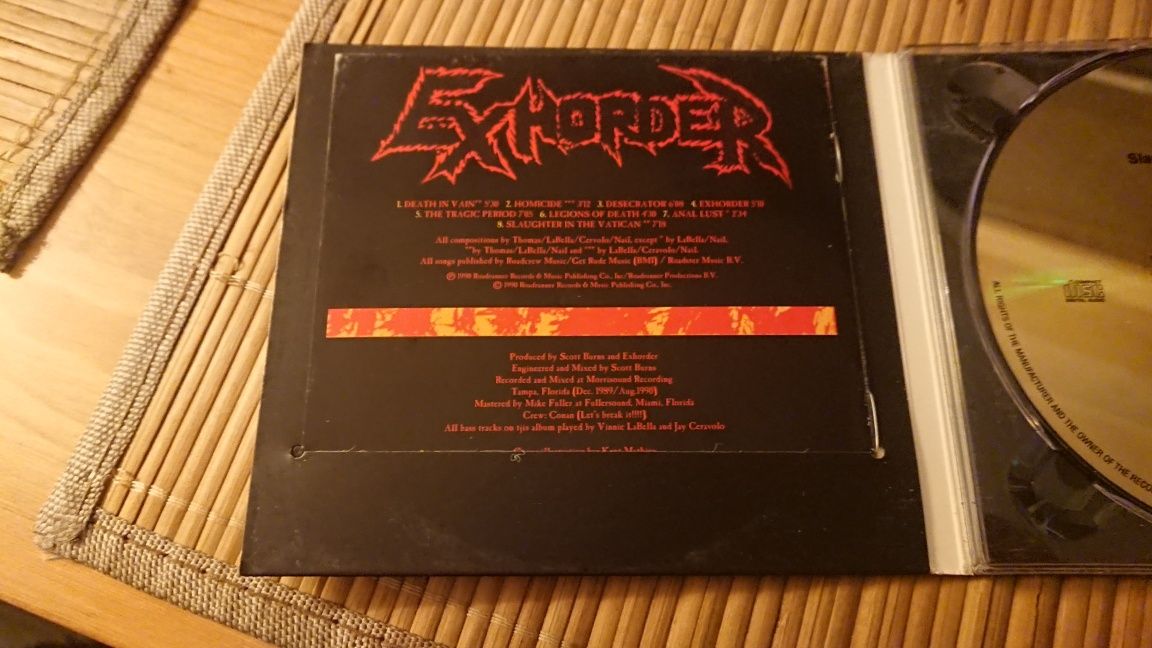 Exhorder Slaughter In The Vatican CD *MINT* 2008 Limit Edit 105/2000