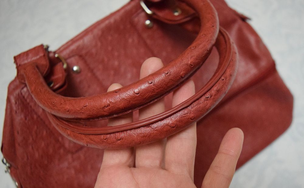 Нова сумка на 2 відділення, бордовая сумка женская