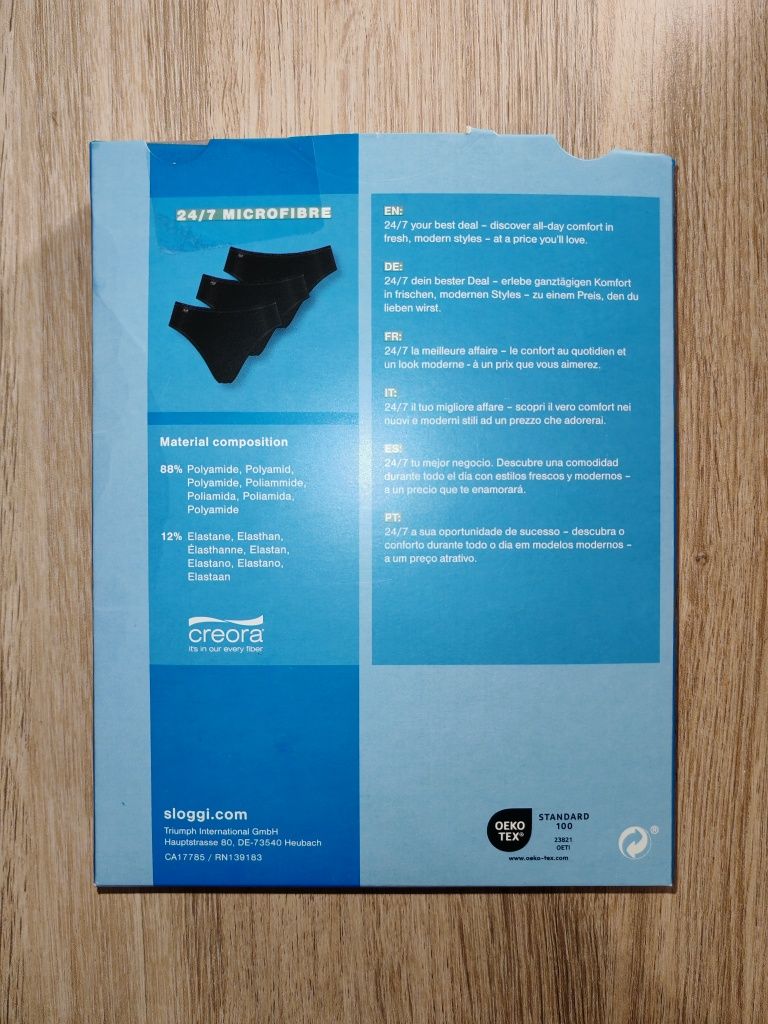 Nowe majtki Sloggi Slogi 24/7 Soft Microfibre H Tai C3P XL L 40 42