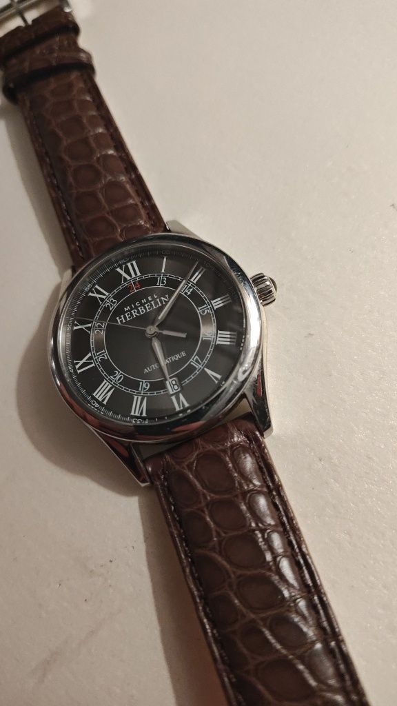 Zegarek męski klasyk Herbelin Automatic France Swiss Garniturowiec