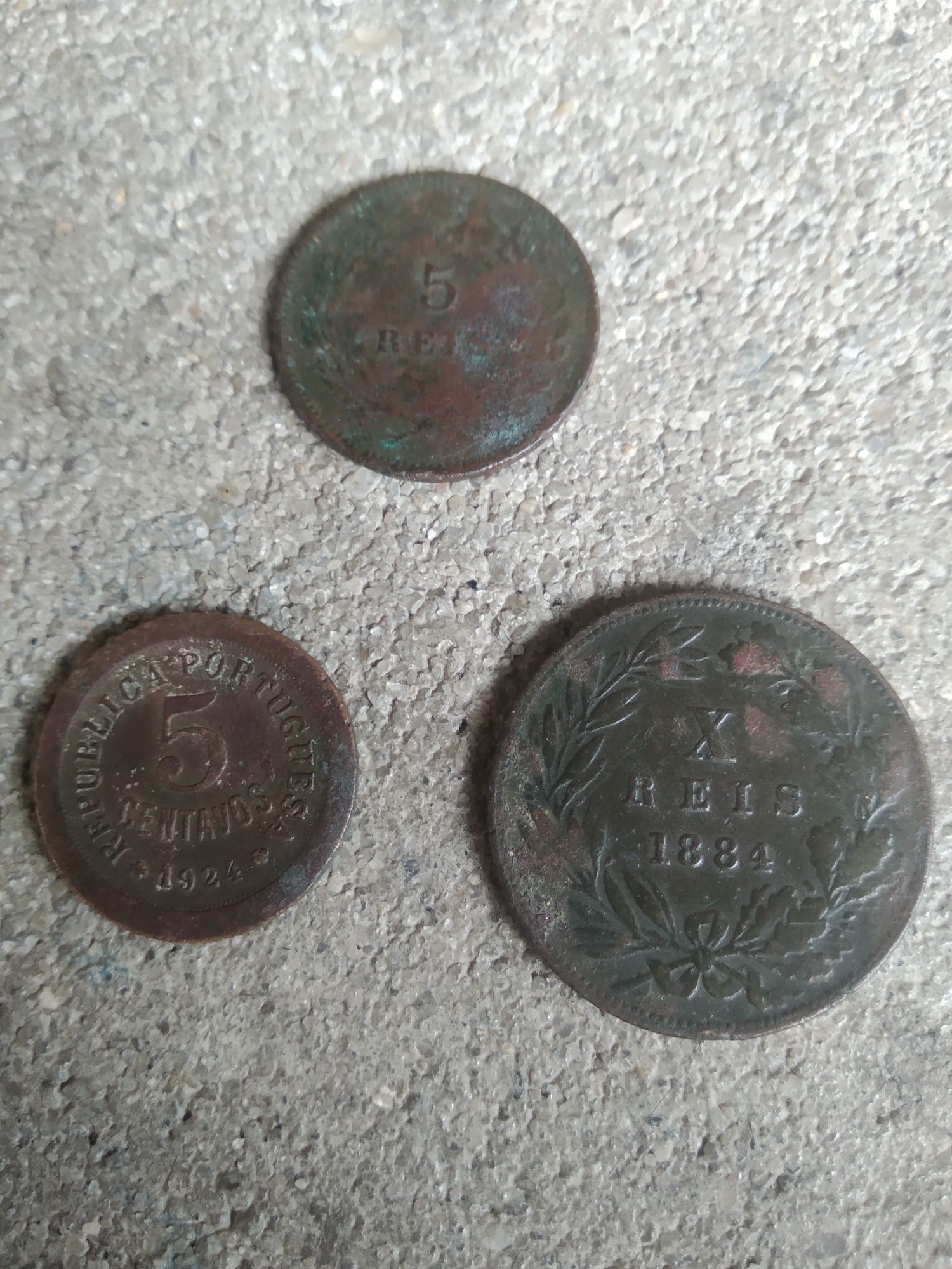 Moedas antigas da república, estrangeiras, de 1800 e 1900