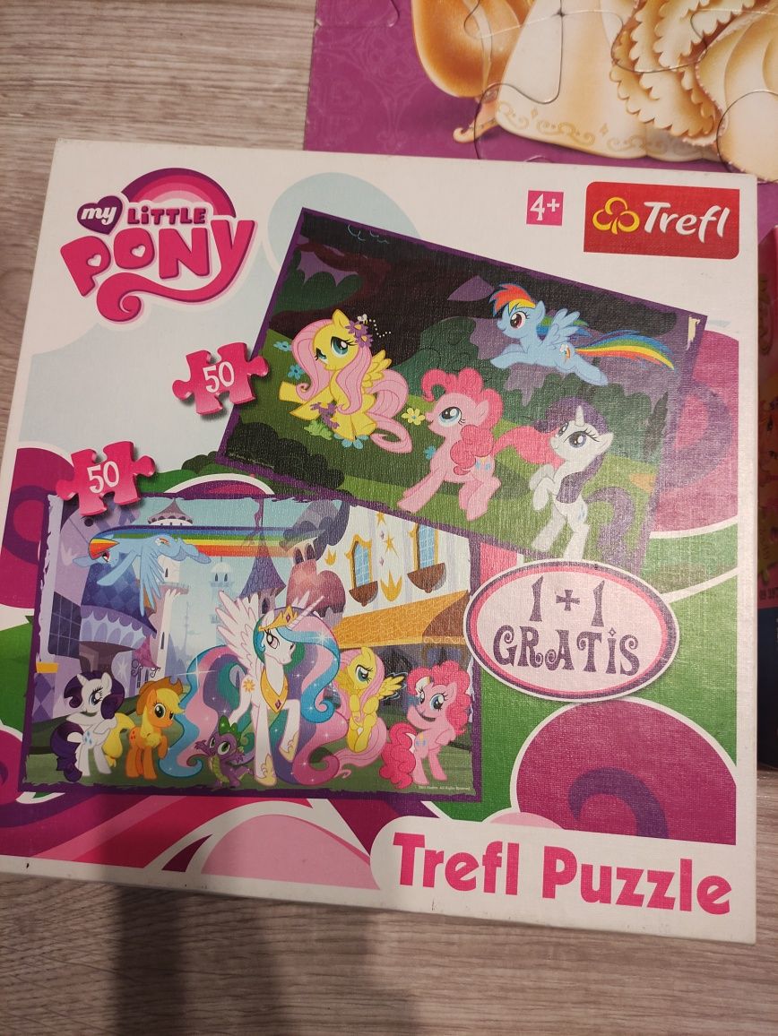 Puzzle dla dziewczynki Myszka Minnie, Vinx, My Little Pony, księżniczk