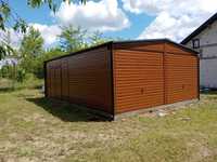 Garaż 6x6 dach dwuspadowy kolor drewnopodobny PRODUCENT (132)