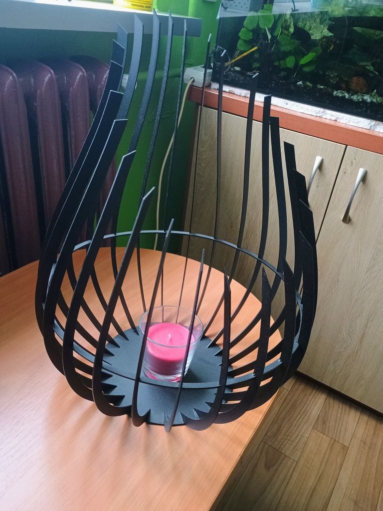 Lampion dekoracyjny czarny