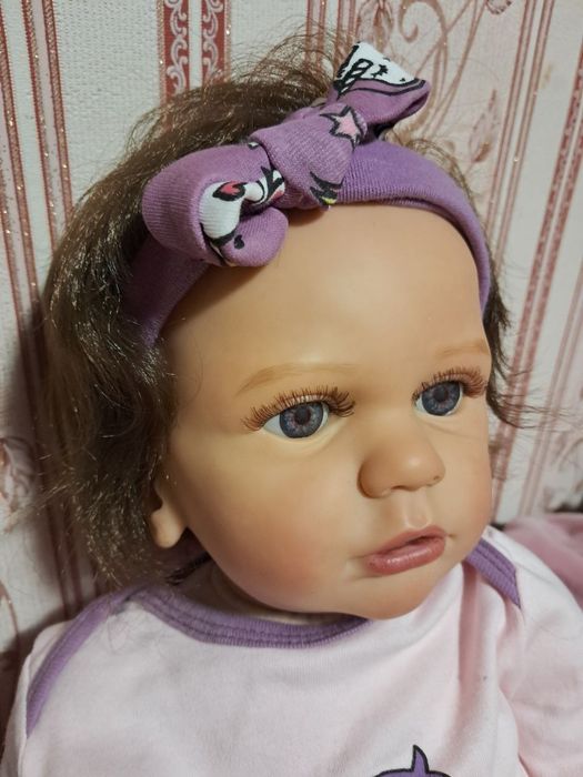 Кукла дівчинка реборн reborn та 3 комплекти одягу