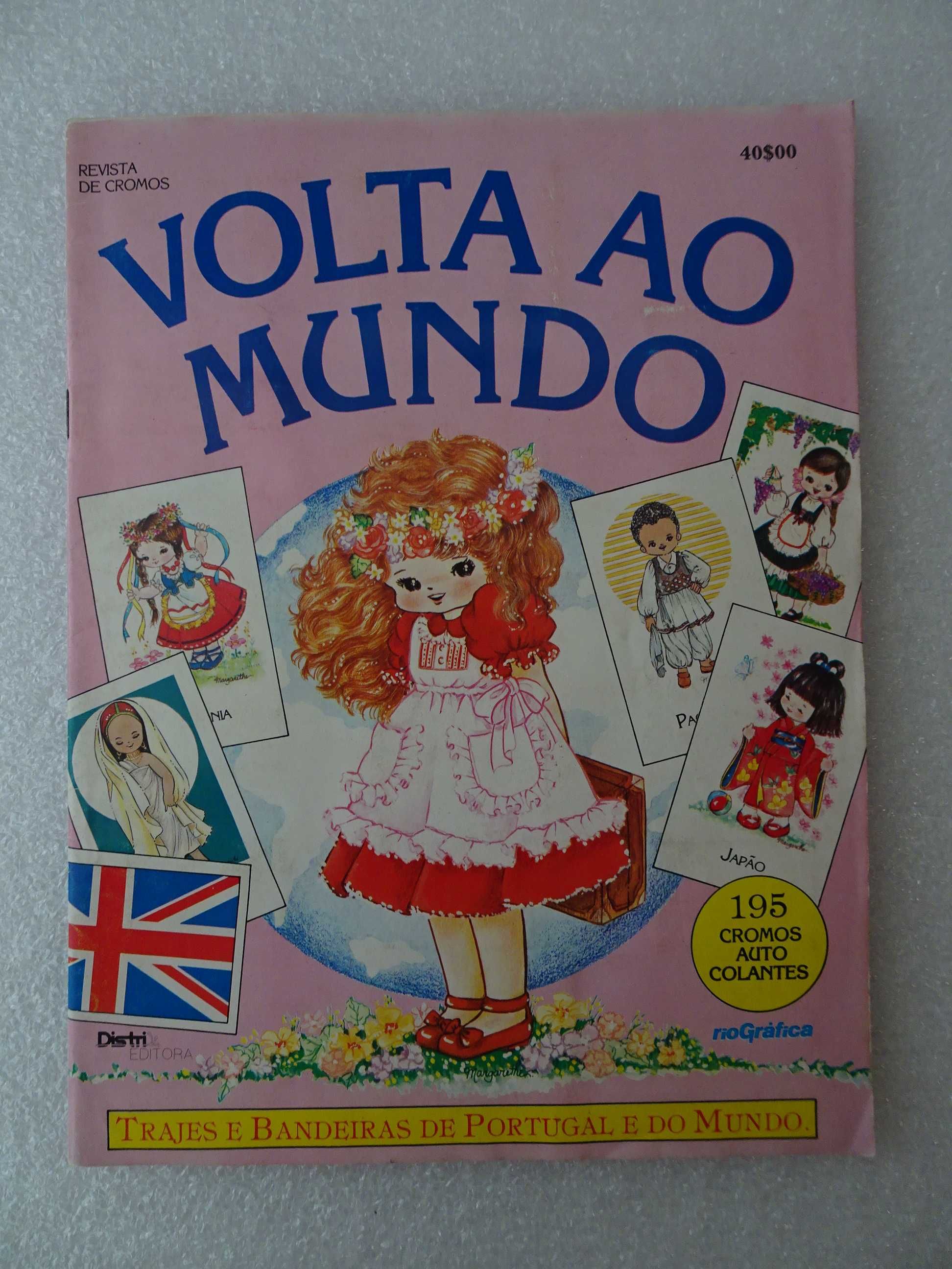 Caderneta de cromos completa Volta ao Mundo - Distri Editora