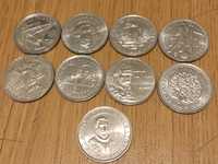 Lote de 9 moedas comemorativas 100 escudos em cupro níquel