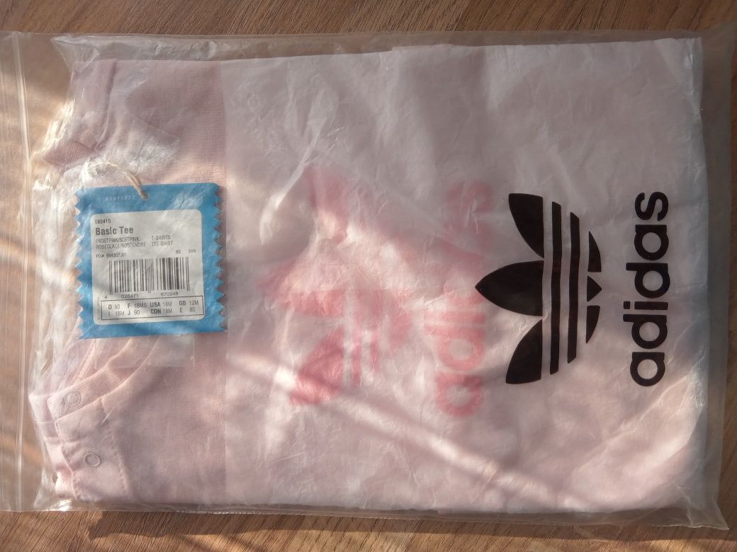 Koszulka dziecięca Adidas różowa rozmiar 80.