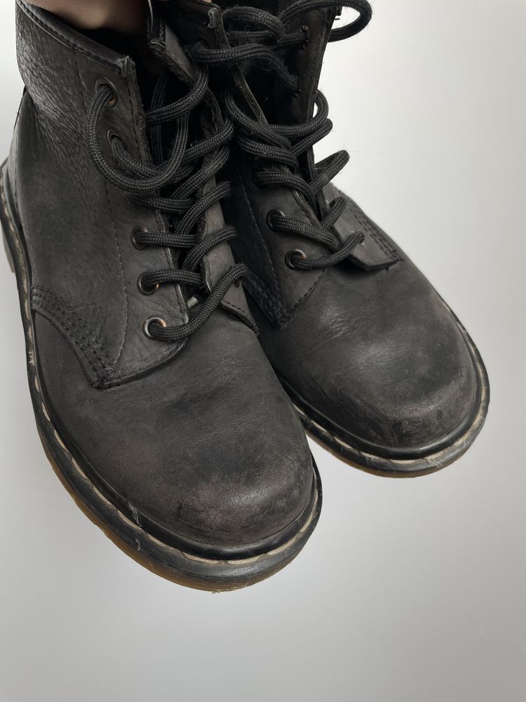 Винтажные черные ботинки Dr Martens 90s made in england swear destroy