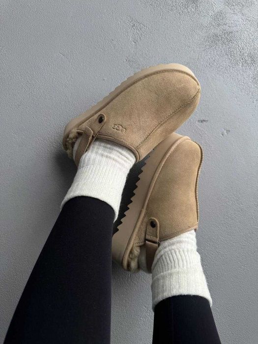 Жіночі зимові уггі UGG Lo Lowmel Sneaker Cream (бежеві) ugg-0122