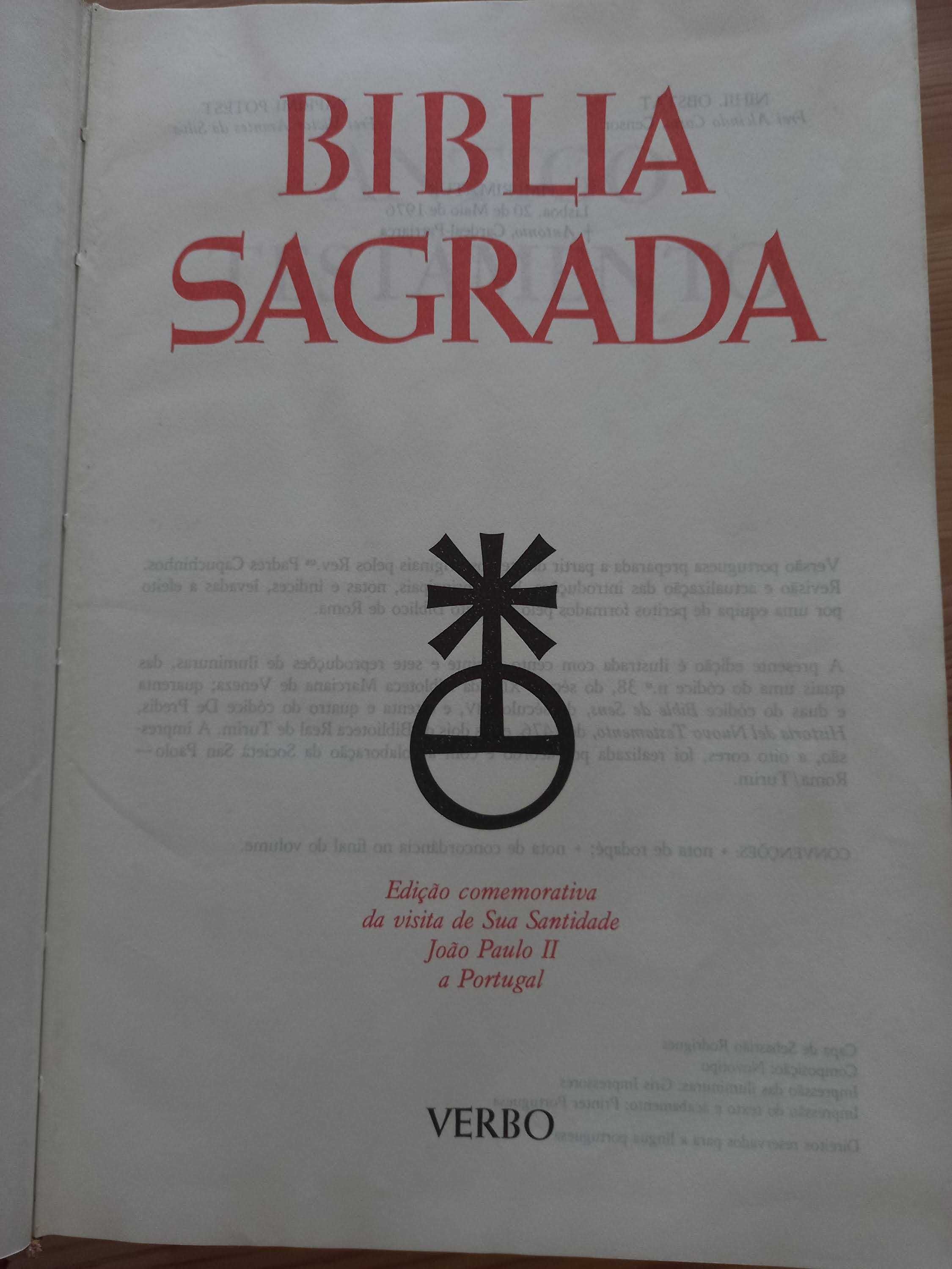 Biblia sagrada, edição comemorativa do Papa João Paulo II