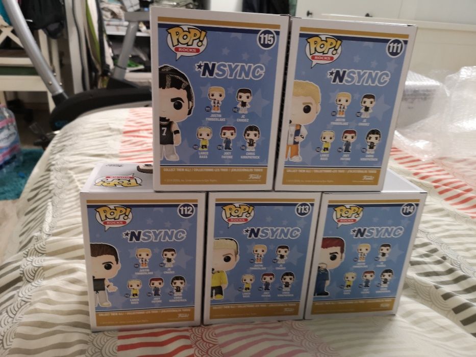 *N SYNC nsync zestaw komplet 5 nowych stan 10/10 figurek Funko POP