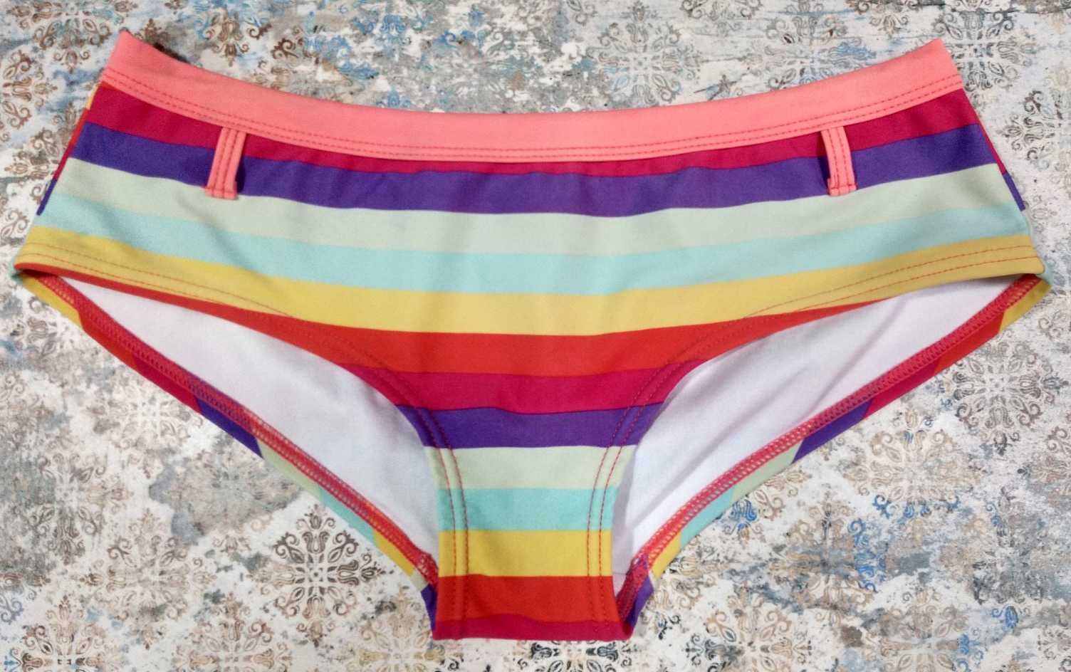 strój kąpielowy bikini kolorowe w paseczki marki Troll