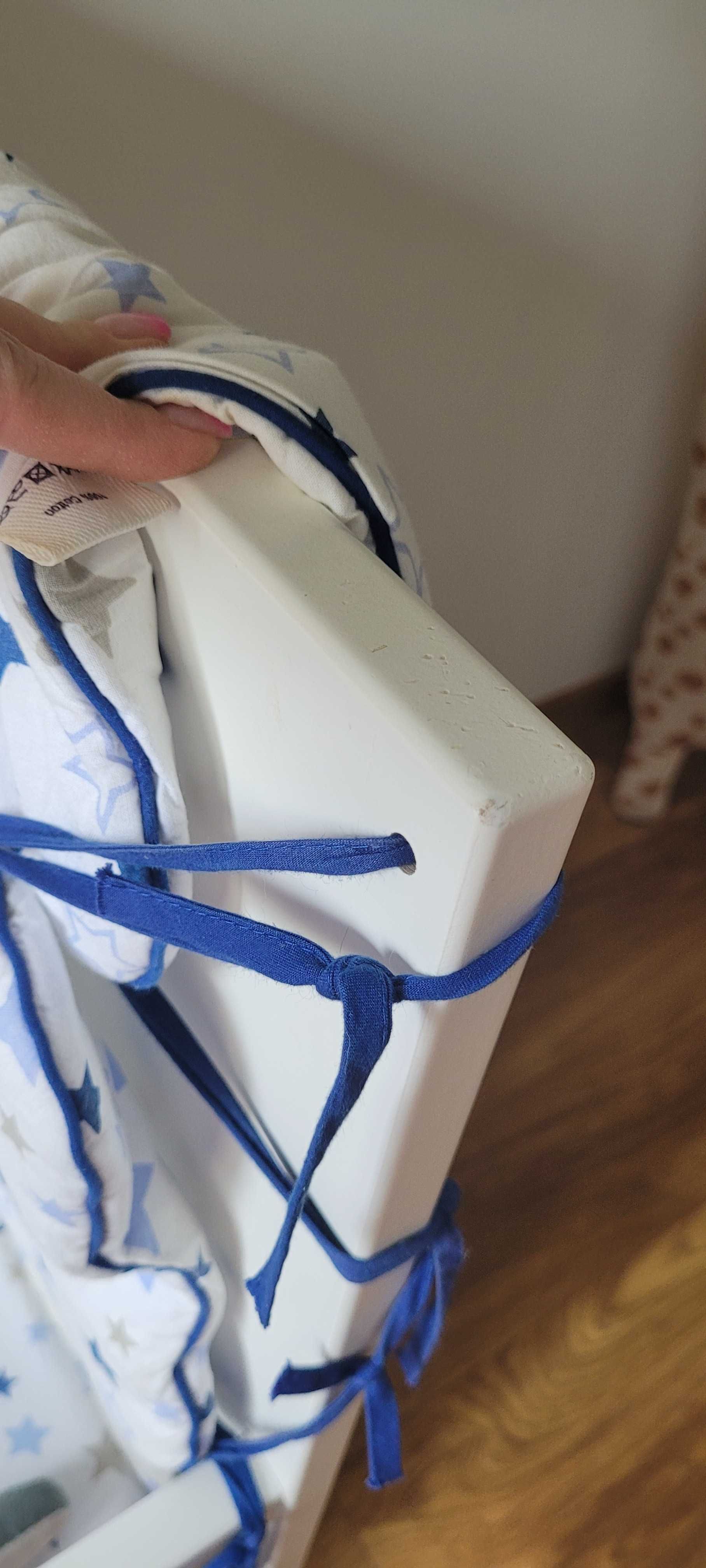 Łóżeczko dla dziecka z szufladą Ikea białe 60x120 plus materac