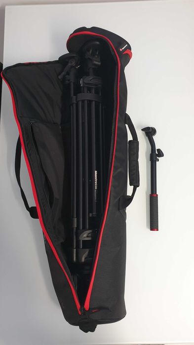 Tripé Manfrotto Midi Twin System 504 HD 546BK como novo