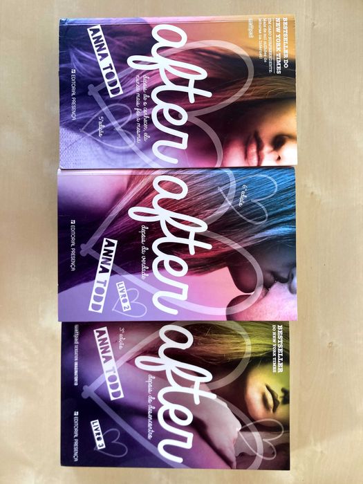 3 livros da saga AFTER de Anna Todd