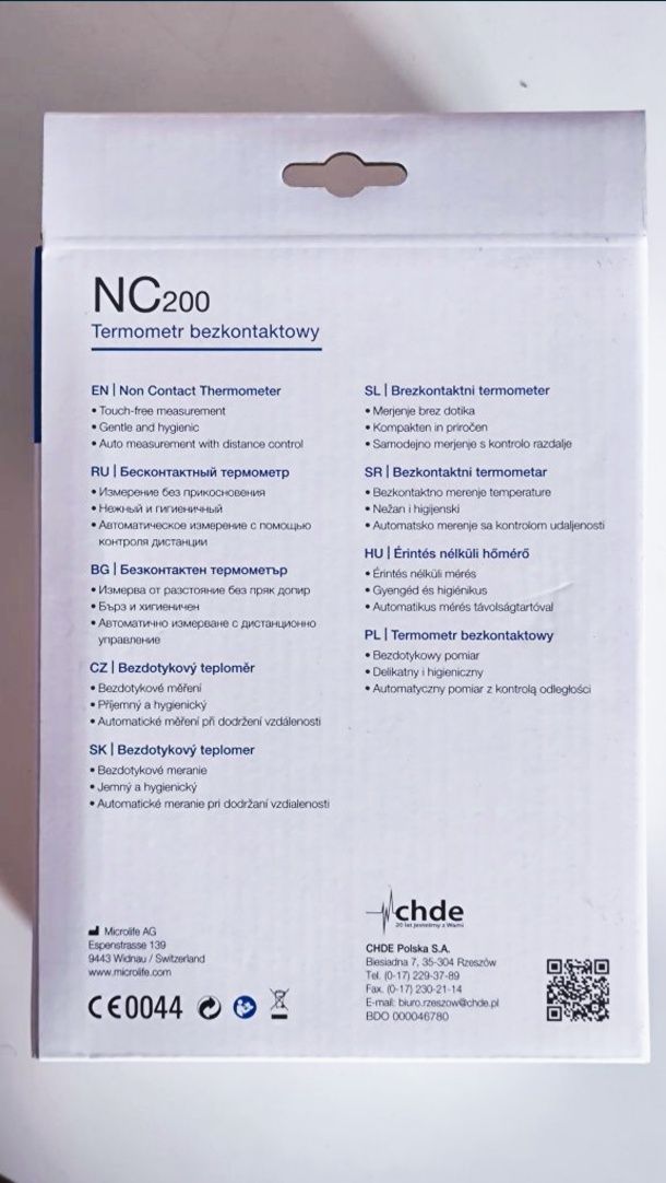 Nowy Micorolife NC 200 to termometr bezdotykowy na podczerwień